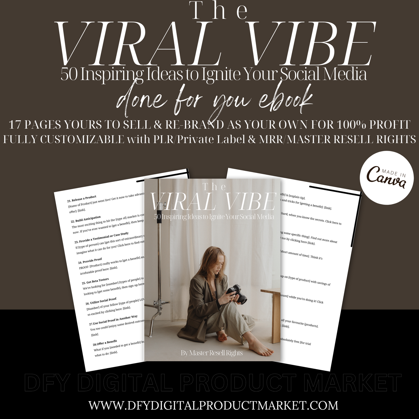 The Viral Vibe - 50 Inspiring Social Media Ideas with MRR / PLR