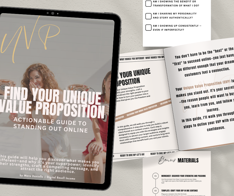 Find Your Unique Value Proposition Workbook