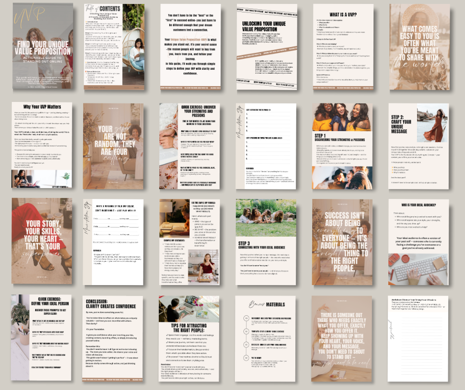 Find Your Unique Value Proposition Workbook