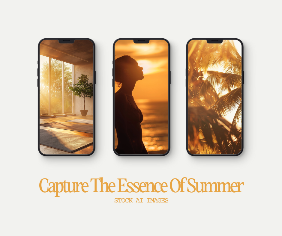 Golden Hour Aesthetic AI Stock Images