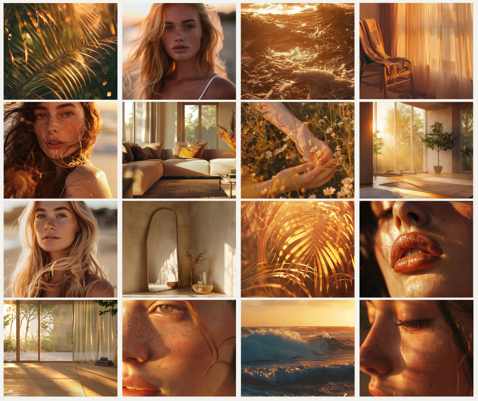Golden Hour Aesthetic AI Stock Images