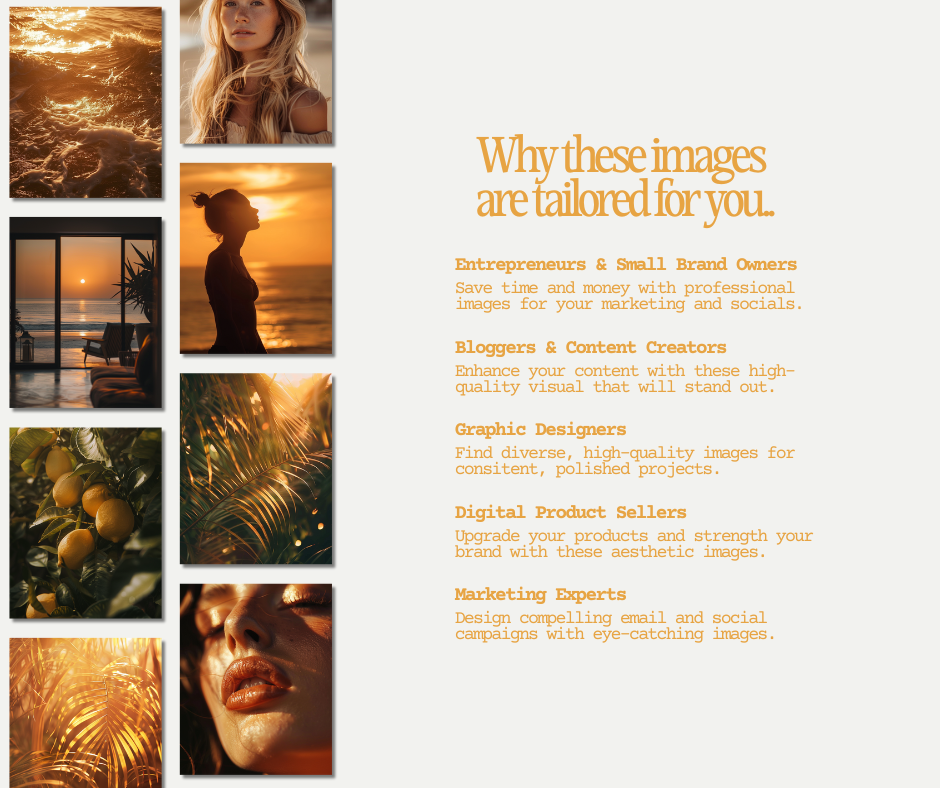Golden Hour Aesthetic AI Stock Images