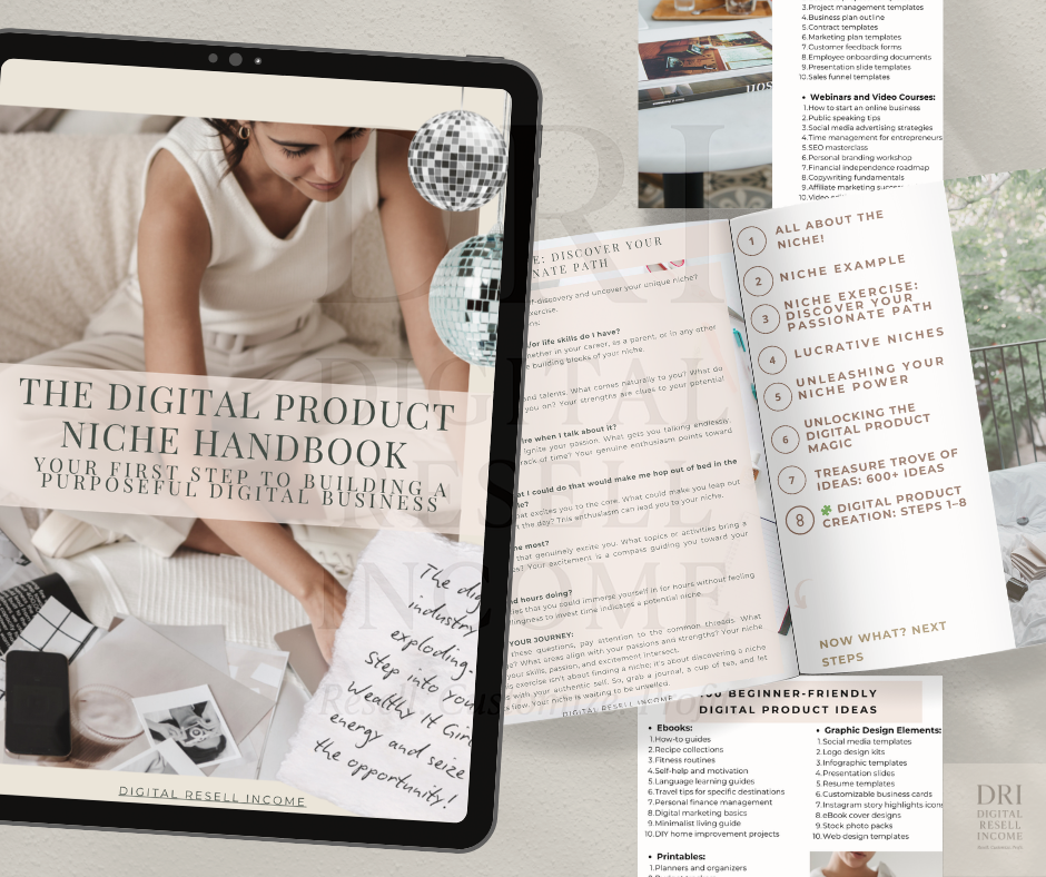 The Digital Product Ultimate Niche Handbookwith PLR + MRR