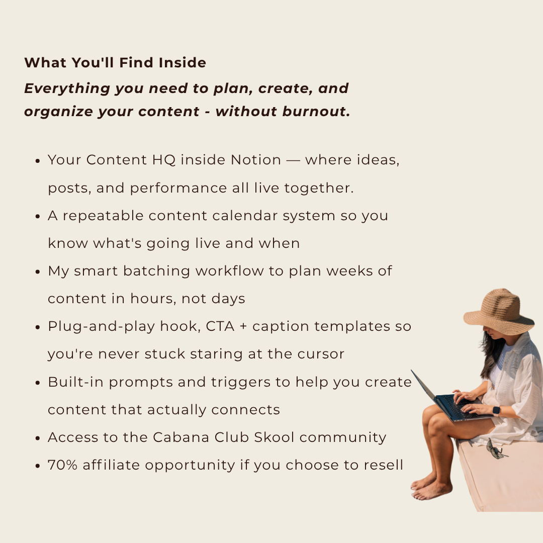 Content Cabana — The Content System That Makes Showing Up Easy