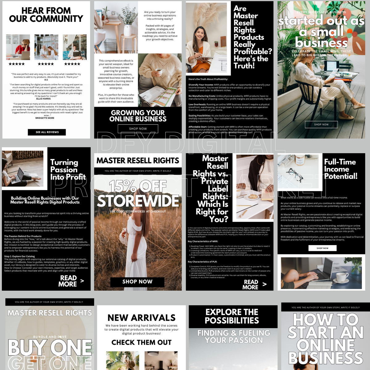 Resell Rights Sample Master Resell Rights 25 Email Marketing Campaigns PLR-Canva Templates ...