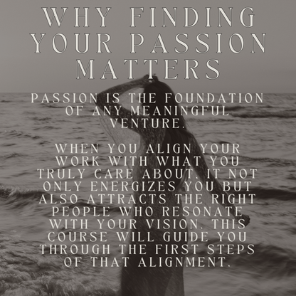Finding Your Vision & Passion Crash Course