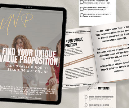 Find Your Unique Value Proposition Workbook