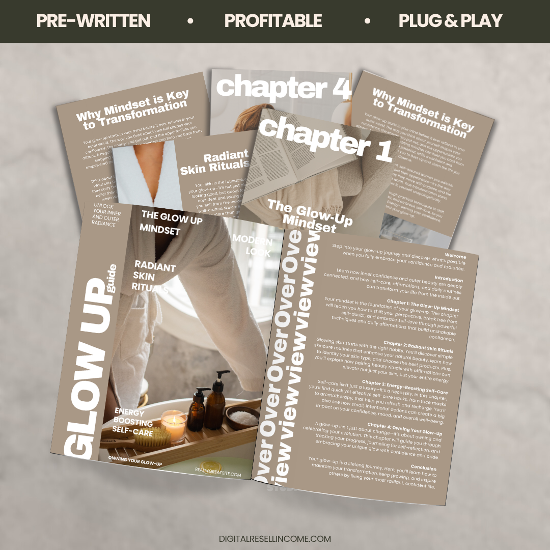 The Glow Up Guide — 33 Pages Done For You | PLR & MRR Rights Included