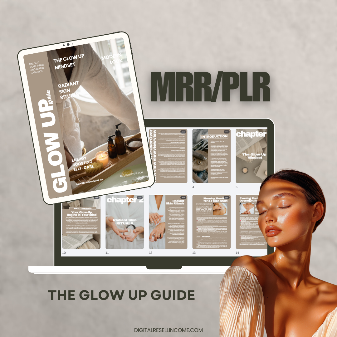 The Glow Up Guide — 33 Pages Done For You | PLR & MRR Rights Included